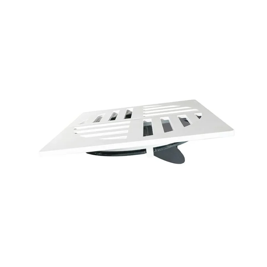 GRILL WITH AUTOMATIC CLOSE SQUARE 15CM WHITE STAR