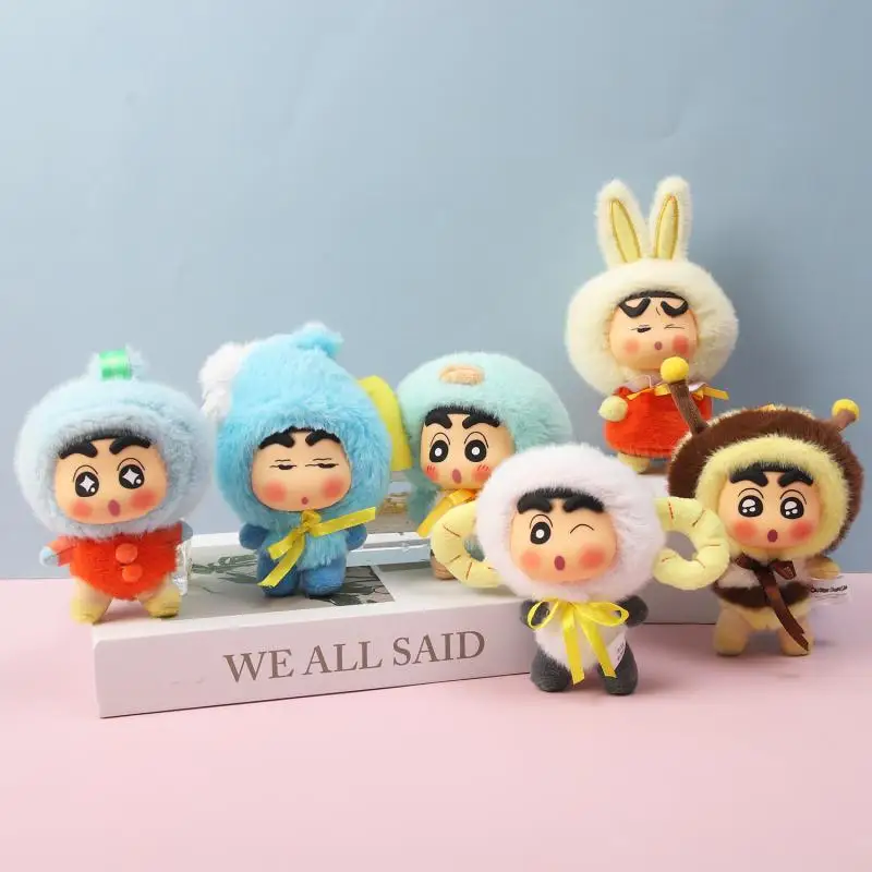 Original Crayon Shin-Chan Q Cute Series Blind Box Vinyl Keychain Mystery Box Anime Figure Collection