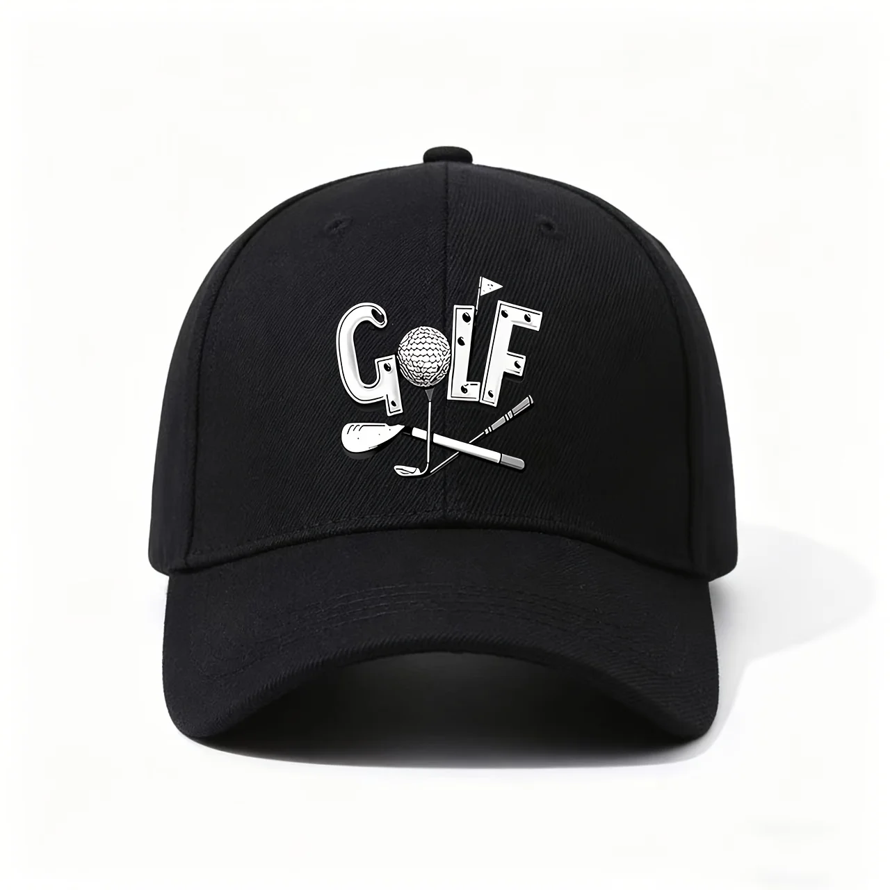 Golf-Themed Graphic Design Cap, Suitable for Daily Outings, Outdoor Hiking, Beach Vacations, And Sports Events Adjustable Size,