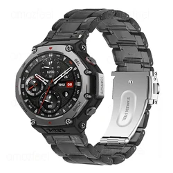 Watchband For Amazfit T REX 3 Watch Strap Correas reloj For Amazfit T-Rex 3 Wristband For amazfit t-rex 3 Clear Resin Bracelet