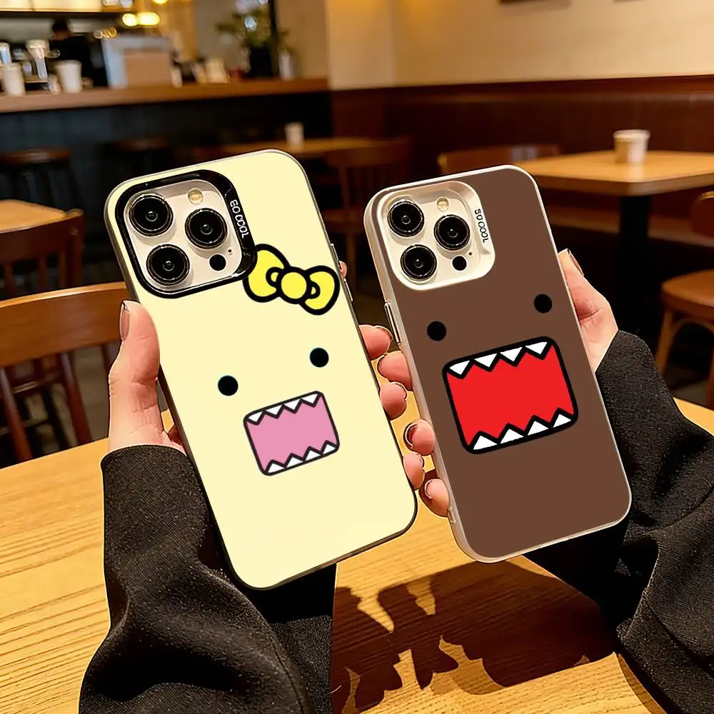

S-Super cute Domo-kun Phone Case For iPhone 17,16,15,14,13,12,11 Plus,Pro Max,XS,Colorful Silver Black Cover