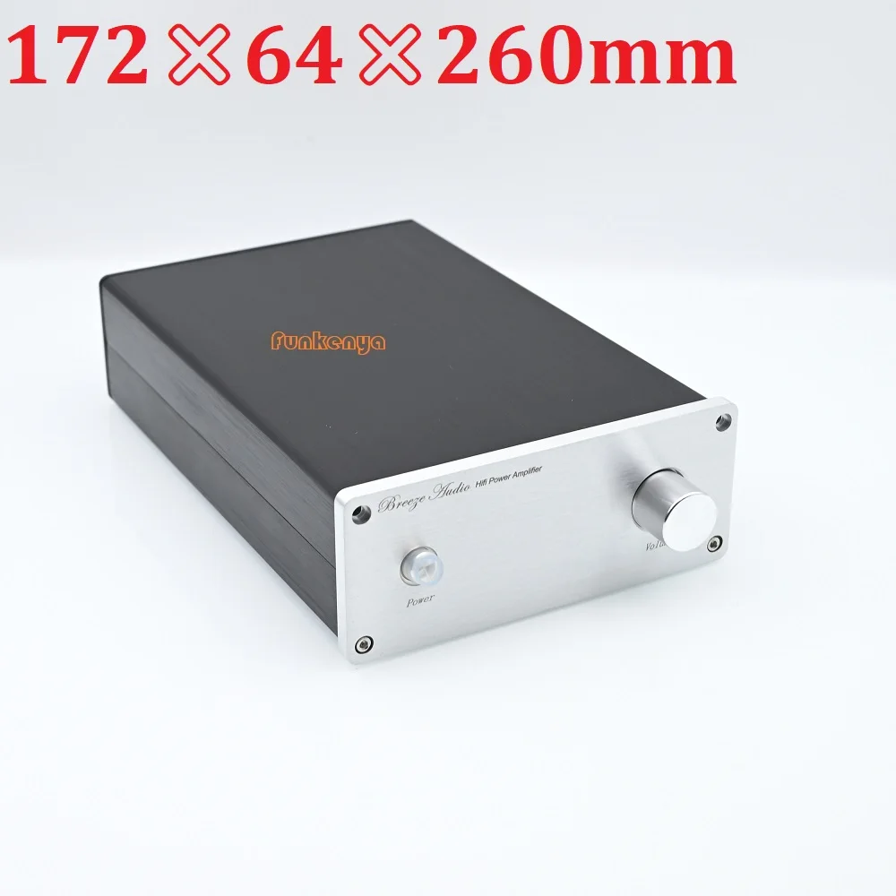 

W172 H64 D261 Anodized Aluminum Small Power Amplifier Chassis Knob DIY Amplify Housing DAC Case Decoder Enclosure Preamp Amp Box