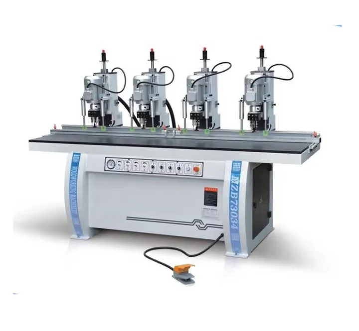 Automatic Woodworking Machinery Cabinet Doors Motor Core Component 1 Year Warranty 4-Head Wood Hinge Boring Drilling Machine