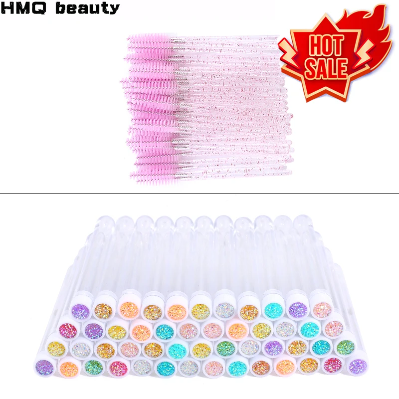 Clearance Sale Reusable Eyelash Brush Tube Disposable Mascara Wands Dust-proof Eye Lash Eyebrow Brush Tube Eyelashes Extension