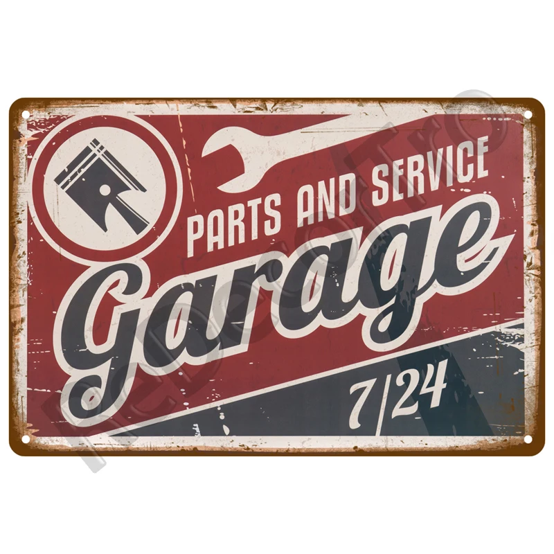 NONE Metall Poster Für Garage Werkstatt Auto Teile Metall Zeichen Werbung Platte Hause Wand Dekor Retro Auto Teile Zeichen Vintage Zinn Zeichen 7