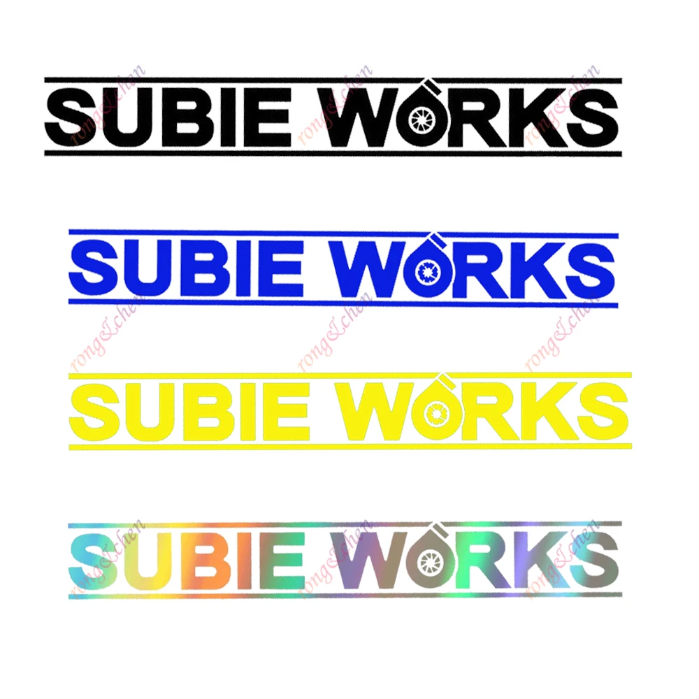 

Funny Car Sticker SUBIE WORKS for Car Motorcycle Racing Helmet Laptop Trunk Body Car Window Surfboard Waterproof PVC Vinyl Decal