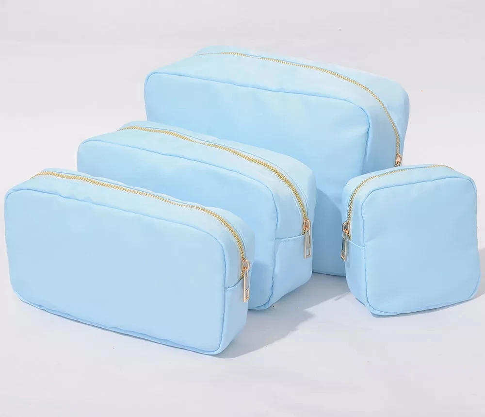 Stock S M X XLSize Grey waterproof nylon travel towel embroidery patches logo small cosmetic bags