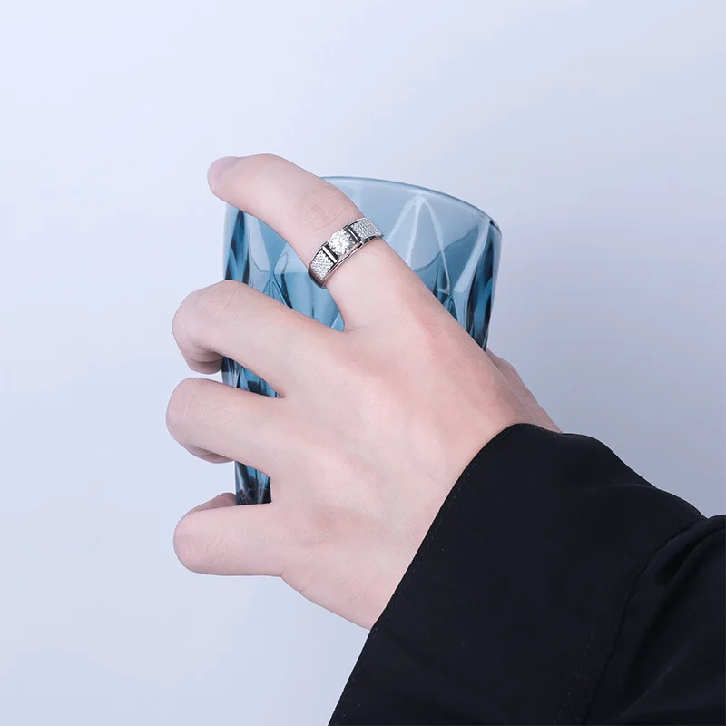 عالية الجودة الفضة رائعة وخفيفة فاخرة مويسانيتي السماء المرصعة بالنجوم الرجال خاتم مويسانيتي خاتم رجالي هدية #2