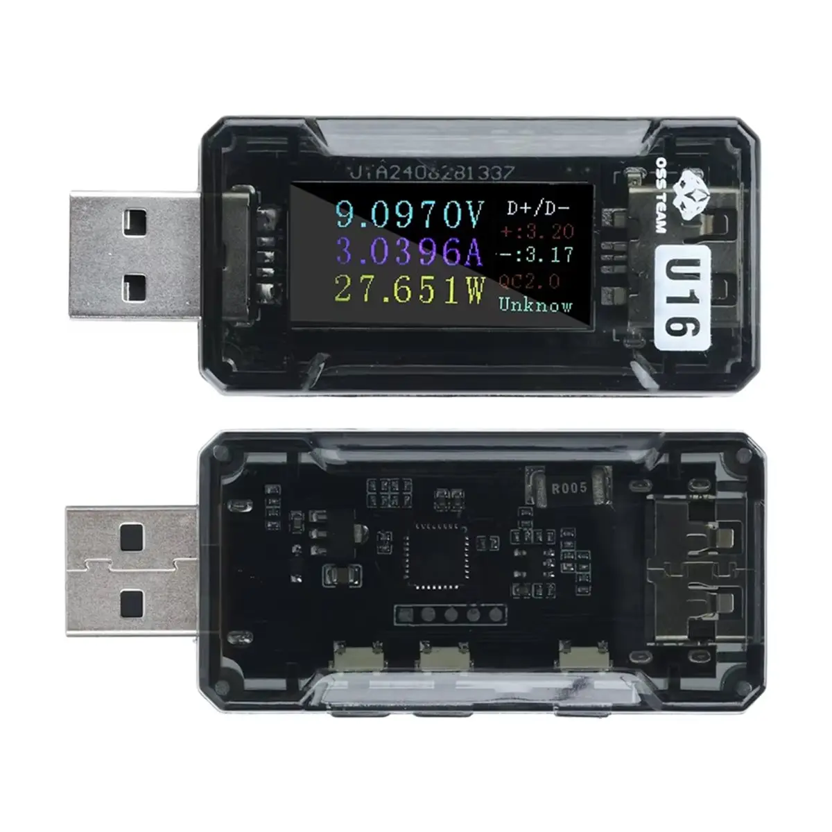 TCE IPS HD Screen USB Tester Voltmeter Ammeter TYPE-C PD/QC2.0/QC3.0 Fast Charge Detection Voltage Current Capacity Tester A