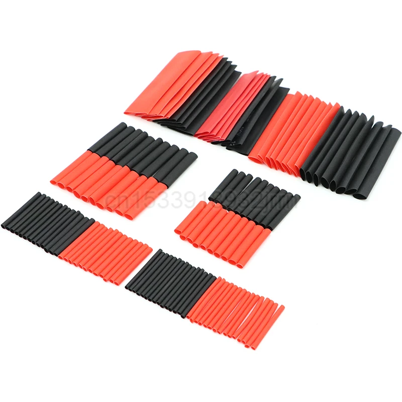 127PCS 2:1 Heat Shrink Tube Sleeving Tubing Assortment Kit Electrical Connection Electrical Wire Wrap Cable Waterproof Shrinkage