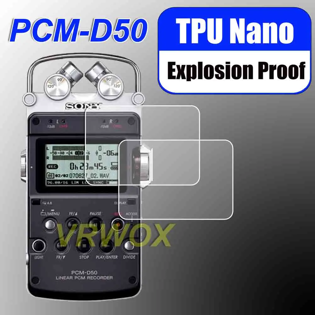 3PC Screen Protector For  PCM-D100 PCM-D50 Portable High Resolution Audio/Voice Recorder Screen Protective Accessories