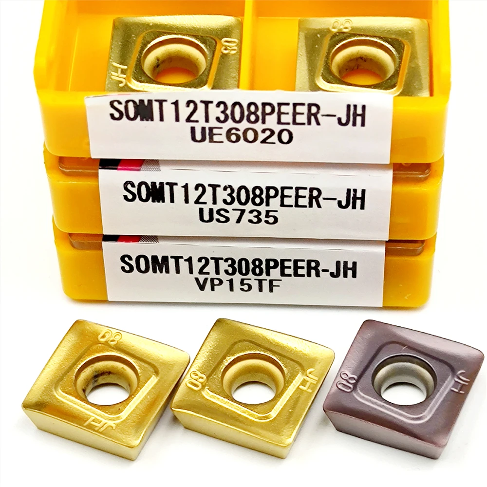 

10PCS Carbide Insert SOMT12T308 PEER JH VP15TF US735 UE6020 Metal CNC Parts Cutting tool Turning Tool SOMT 12T308