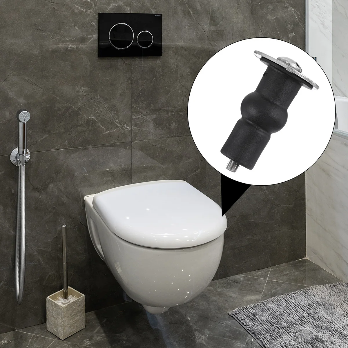 

6Pcs Toilet Seat Hinge Bolts Professional Mild Rubber Stainless Steel Material Efficient Installation Bathroom Accessories