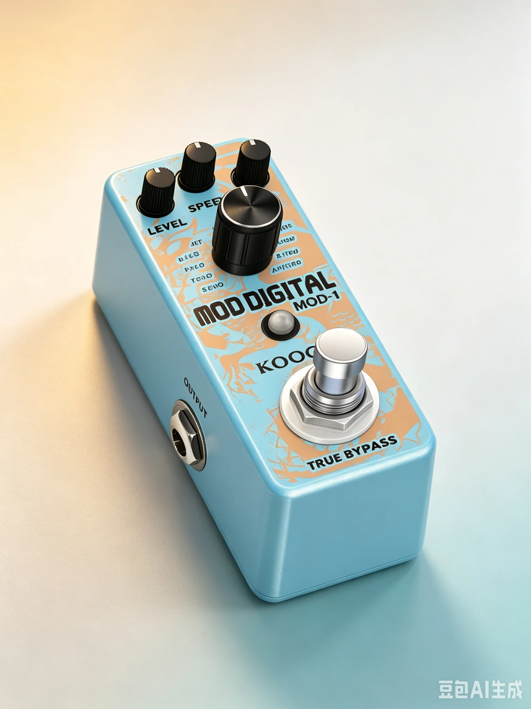 Pédale de modulation Rowin LEF-3808 Mod Station 11-en-1, Chorus Flanger Vibe Phaser Tremolo Filter True Bypass, pédale compacte en métal