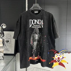 2023ss Kanye West Oversized T Shirts Men Women Washed Vintage Streetwear Hip-Hop Tee Top