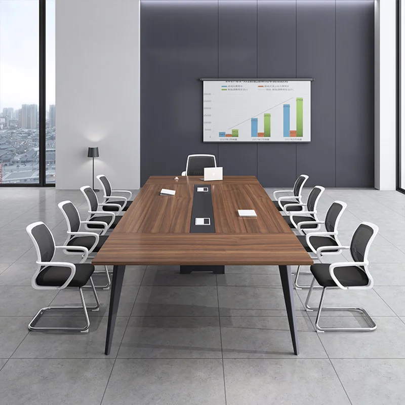 طاولة مؤتمرات، مجموعة طاولة وكرسي، شريط مستطيل بسيط وحديث، غرفة اجتماعات كبيرة #5