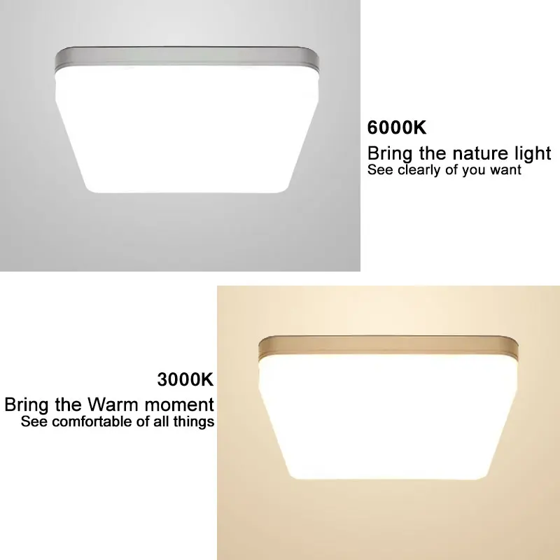 Ultra Thin LED Ceiling Lights for Corridor Aisle 18w 24w 36w 48w Indoor Square LED  Panel Light Ceiling Lamps Fixtures AC85-265V