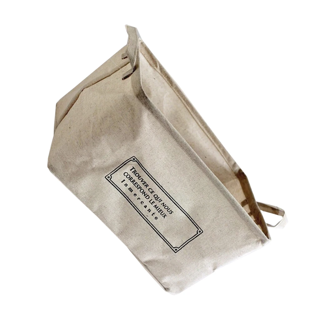 

Portable Storage Basket Large Capacity Foldable Organizer Cotton Linen Texture Retro Home Decor Storage Container Kids Toy