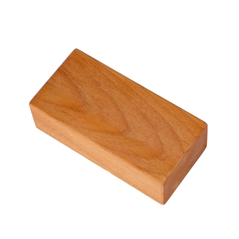 Natural Beech Wood Yoga Blocks High Density Yoga Bricks, Moisture-Proof, Odor-Resistant for Stretching, Balance and Strength