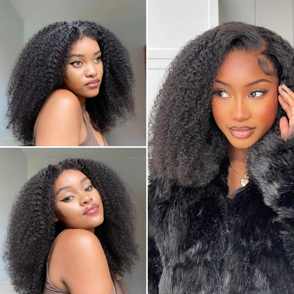

Afro Kinky Curly HD 13x4 Lace Frontal Wigs Human Hair For Women Brazilian 13x6 Transparent Lace Wig Human Hair Wigs Pre Plucked