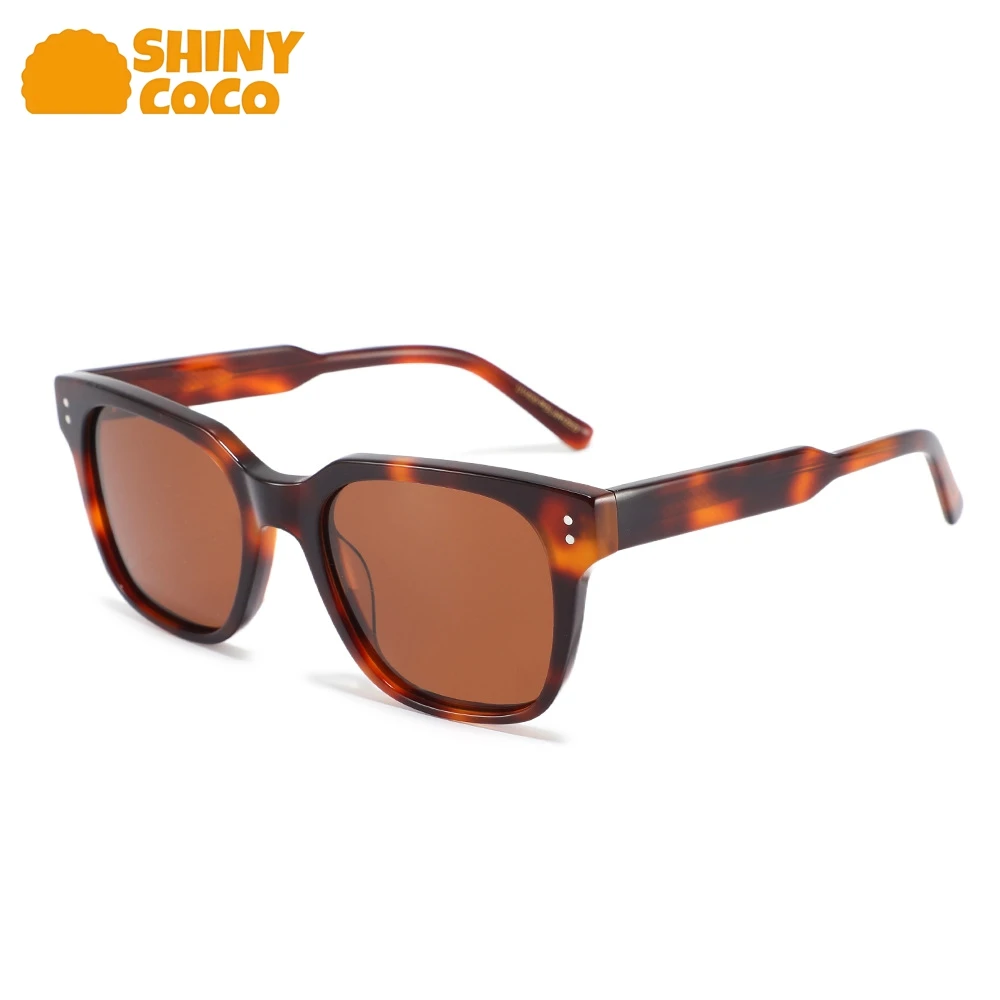 

ShinyCoCo Luxury Brand UV200-400 Sun glasses Men Women Square Frame Goggles Acetic Acid Driving Polarized Sunglasses