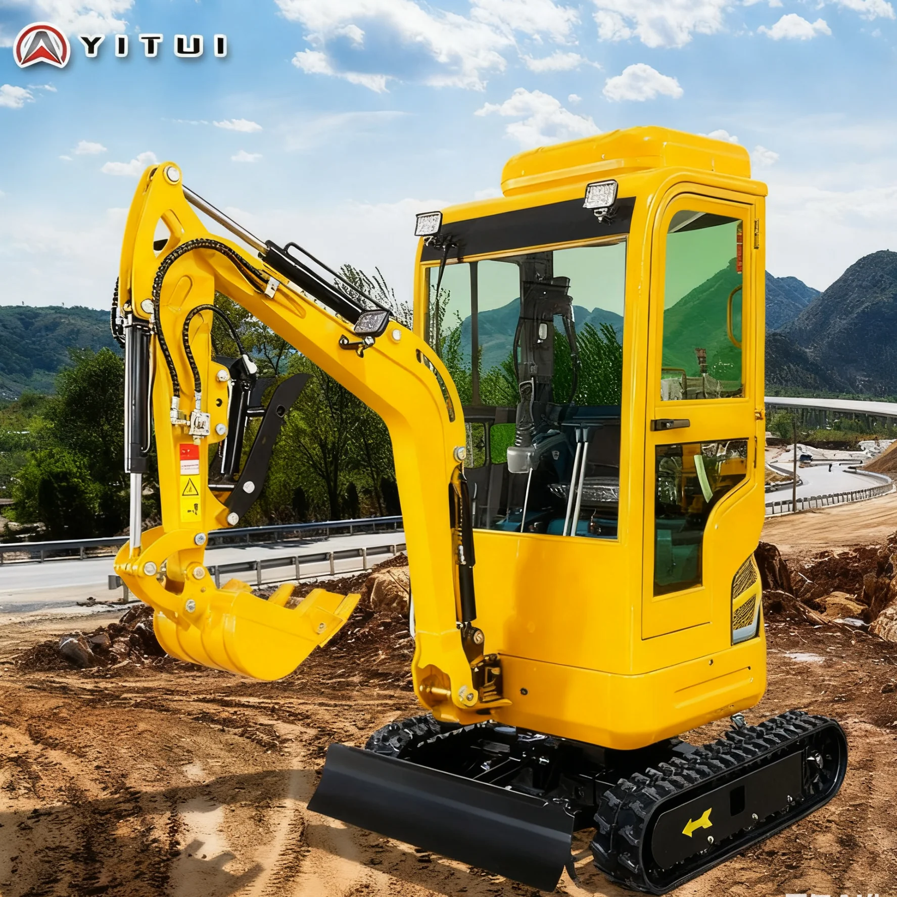 تسليم سريع حفارة مزرعة صغيرة مخصصة 2.0 طن تصميم مدمج لحفر الخندق وإعداد حقل المحاصيل