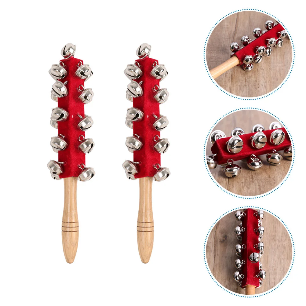 2 ชิ้น 21 Bell Hand Rattle Jingle สร้อยข้อมือสําหรับของเล่นเพื่อการศึกษาเด็กเพลงระฆังเด็กตลก