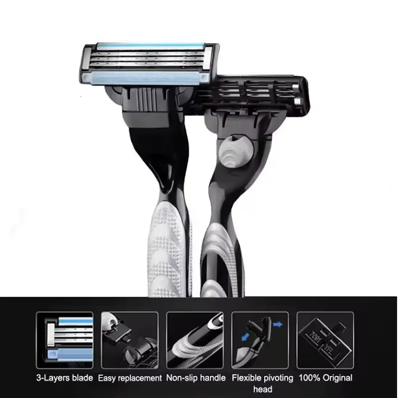 Gillette MACH 3 Men's Razor 3 Layers Blades Fast Smooth Shaving Manual Shaver for Man Face Beard Cutting Razor for Man view 5
