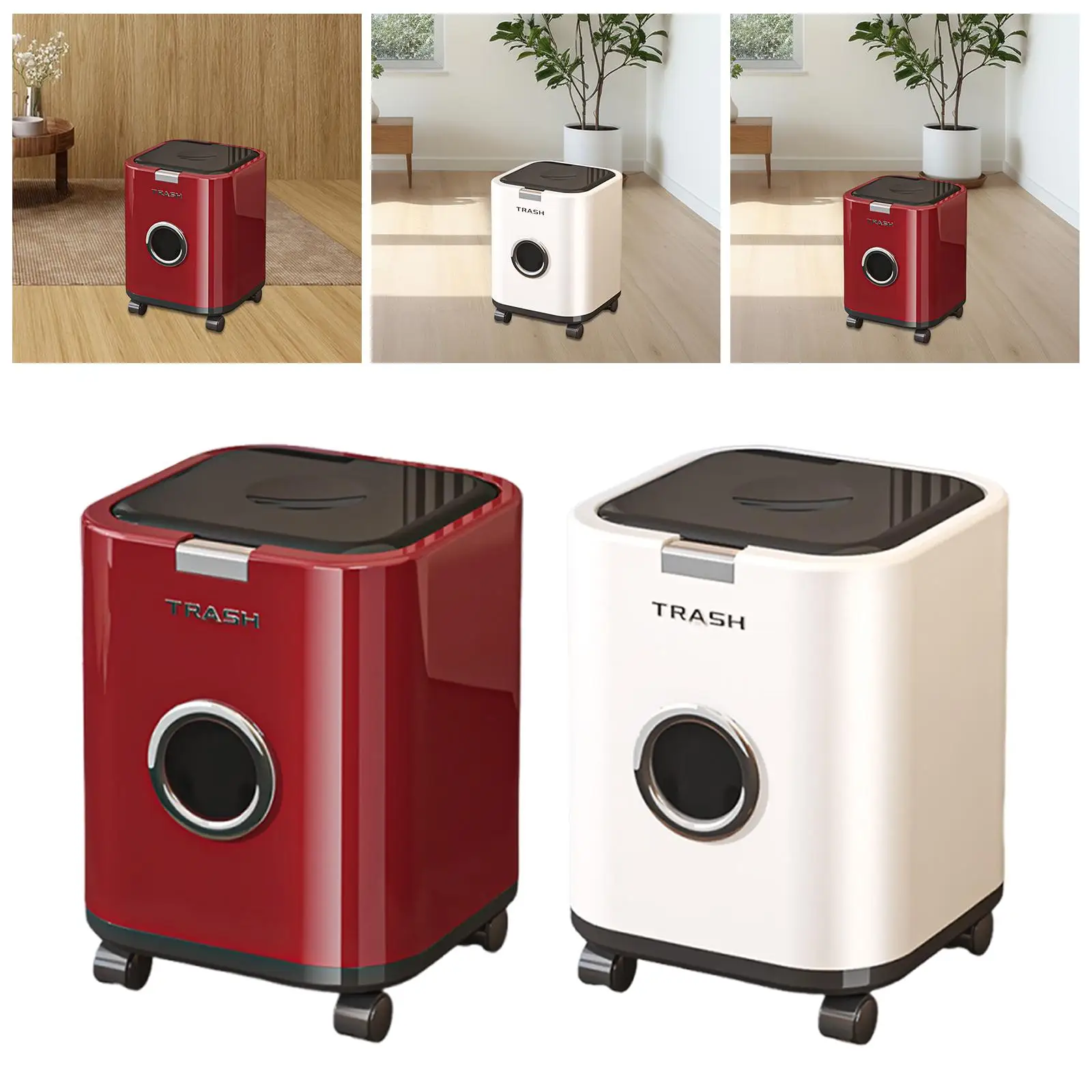 Мусорный бак, бытовой современный портативный мусорный бак для прихожей, прачечной в общежитии