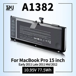 A1382 A1286 Laptop Battery for MacBook Pro 15 inch Early 2011 Late 2011 Mid 2012 MC721LL/A MC723LL/A MD035LL/A MD318LL/A