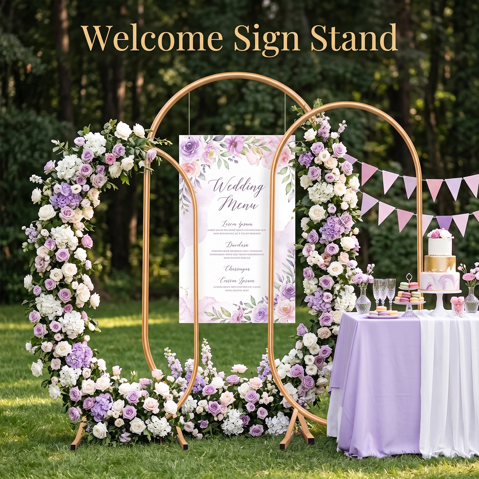 Arco da giardino per matrimoni, 1,8 m/2 m/2,2 m, struttura per fondale fotografico riutilizzabile, ideale come decorazione per feste di compleanno, baby shower e San Valentino.