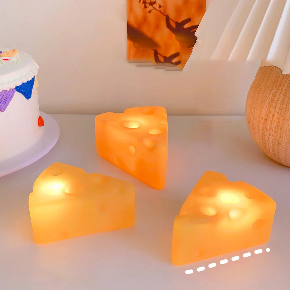 2 قطعة مصباح الليل الجبن المتوهج الدافئ ضوء صغير برتقالي لطاولة غرفة النوم الحضانة الديكور أنيق الحديثة المنزل الضوء المحيط