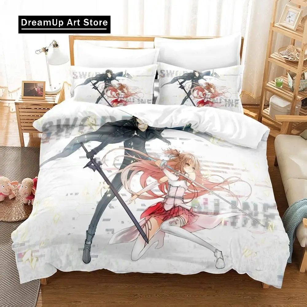 Anime Sword Art Online Bedding Sets Home Textile Pillow Case 3D Bed Linen Duvet Covers Kids Gift Bed Set Home Textiles Bedding