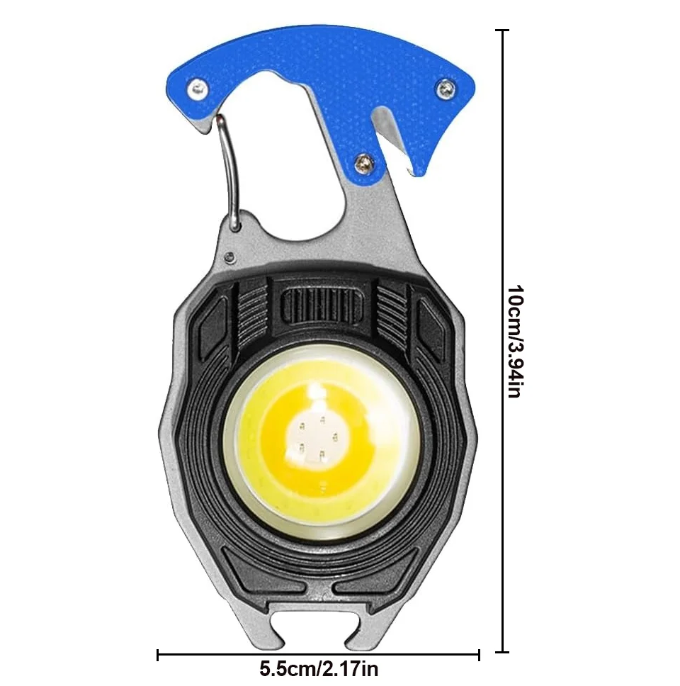 Imagem -06 - Portátil Chaveiro Trabalho Luz Multifuncional Impermeável Recarregável Cob Abridor de Garrafas Isqueiros Chaves de Fenda Exterior