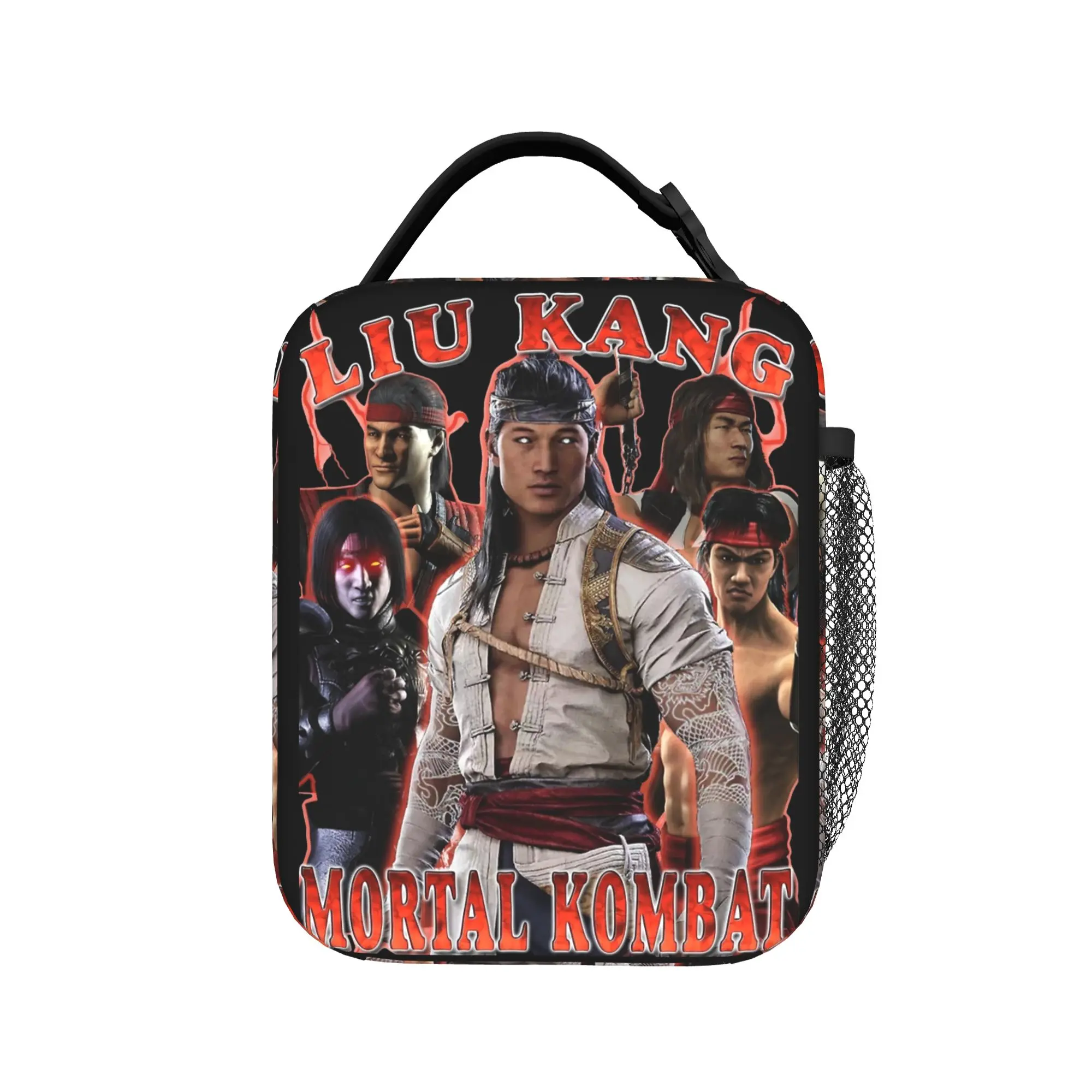 Mortal Kombat Liu Kang MK Bolsas térmicas isoladas à prova de vazamento, recipiente para refeições, bolsa térmica, lancheira, bolsa para viagem, trabalho, viagem, bento