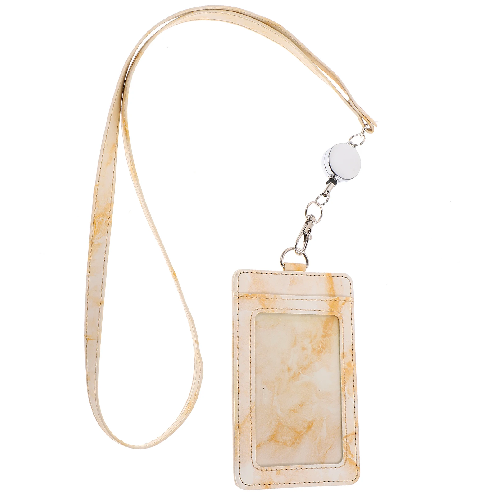 

Marble Pattern Holder School Cards Keeper Badge Card Protective Cover Work Student School Anti Scratch Case