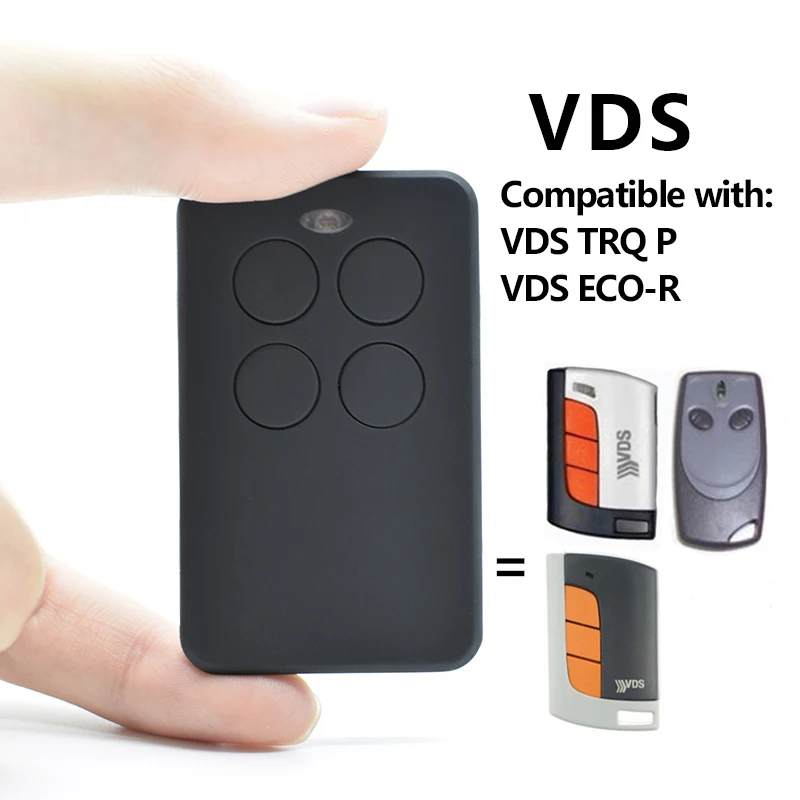 Voor Vds 433Mhz Garage Afstandsbediening Vds Trq P / ECO-R Zender 433.92Mhz Rolling Code Commando Gate Sleutelhanger