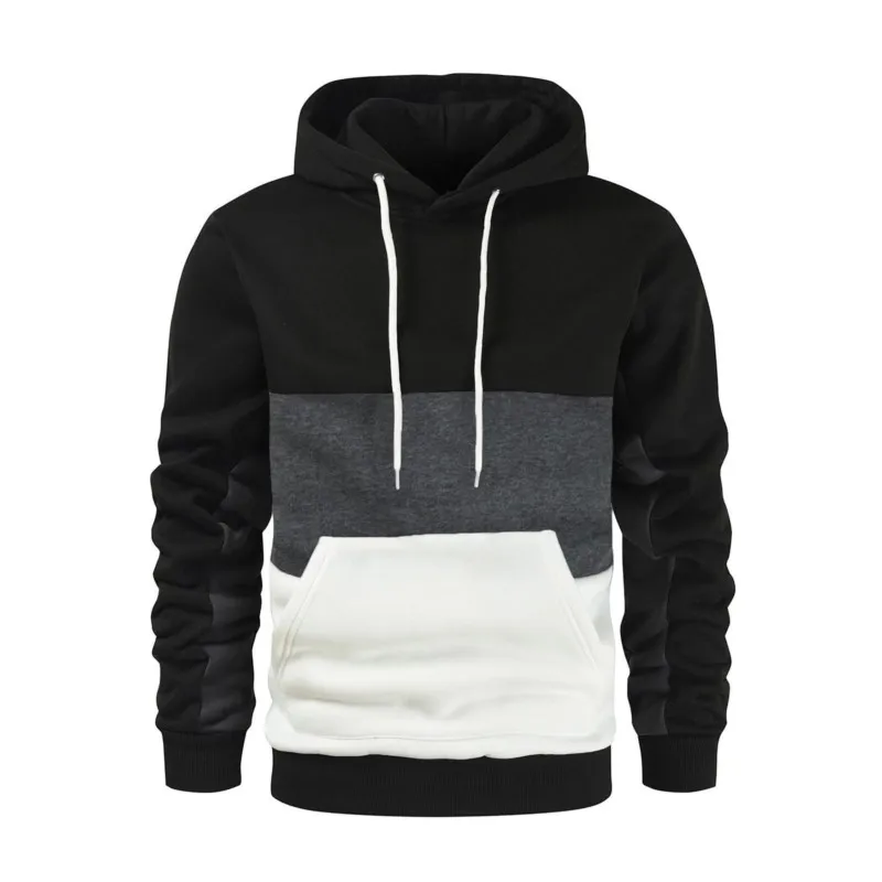 

2025 Autumn And Winter New Style Spliced ​​gradient Color Casual Hooded Sweatshirt For Men's Fashion Trendy Sports Sweatshirt