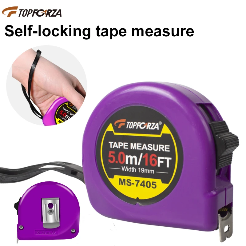 

TOPFORZA 5.0m Tape Measure Retractable Steel Measuring Tape Portable Length Distance Survey Meter