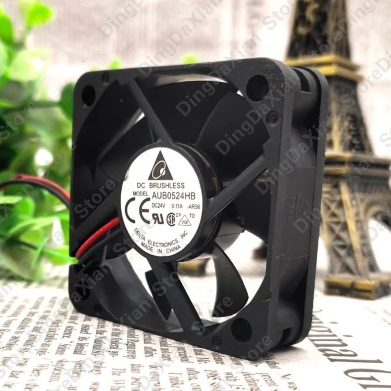 

l 1PCS For DELTA AUB0524HB | 24V 0.11A 2-Wire Mute Server Chassis Fan 50×50×15mm 5CM