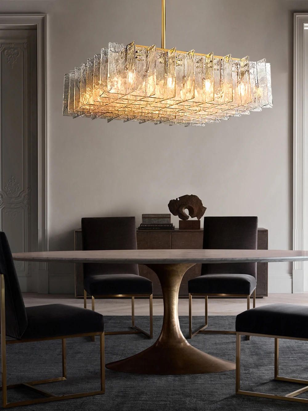 

Trendy American Retro Vintage American E14 Brass Chrome Glass Collection Chandelier Lighting Lustre Suspension Luminaire Lampen