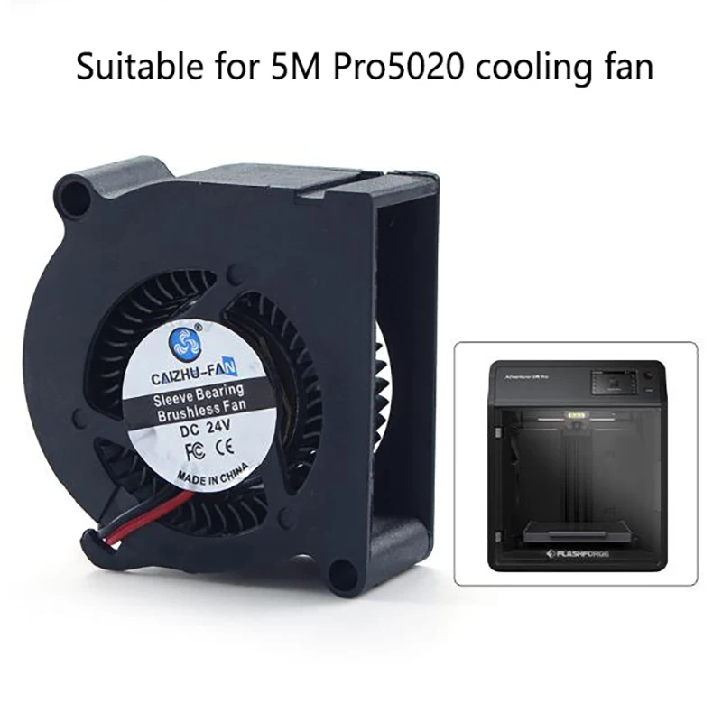5020 Fan 24V Fast Heat Dissipation for Flashforge Adventurer 5M Pro Hotend Board Replacement