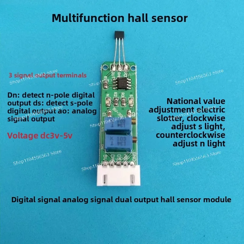 Hall Sensor Module | Magnet Detection, Digital/Analog Signal Output, Speed & Counting Measurement