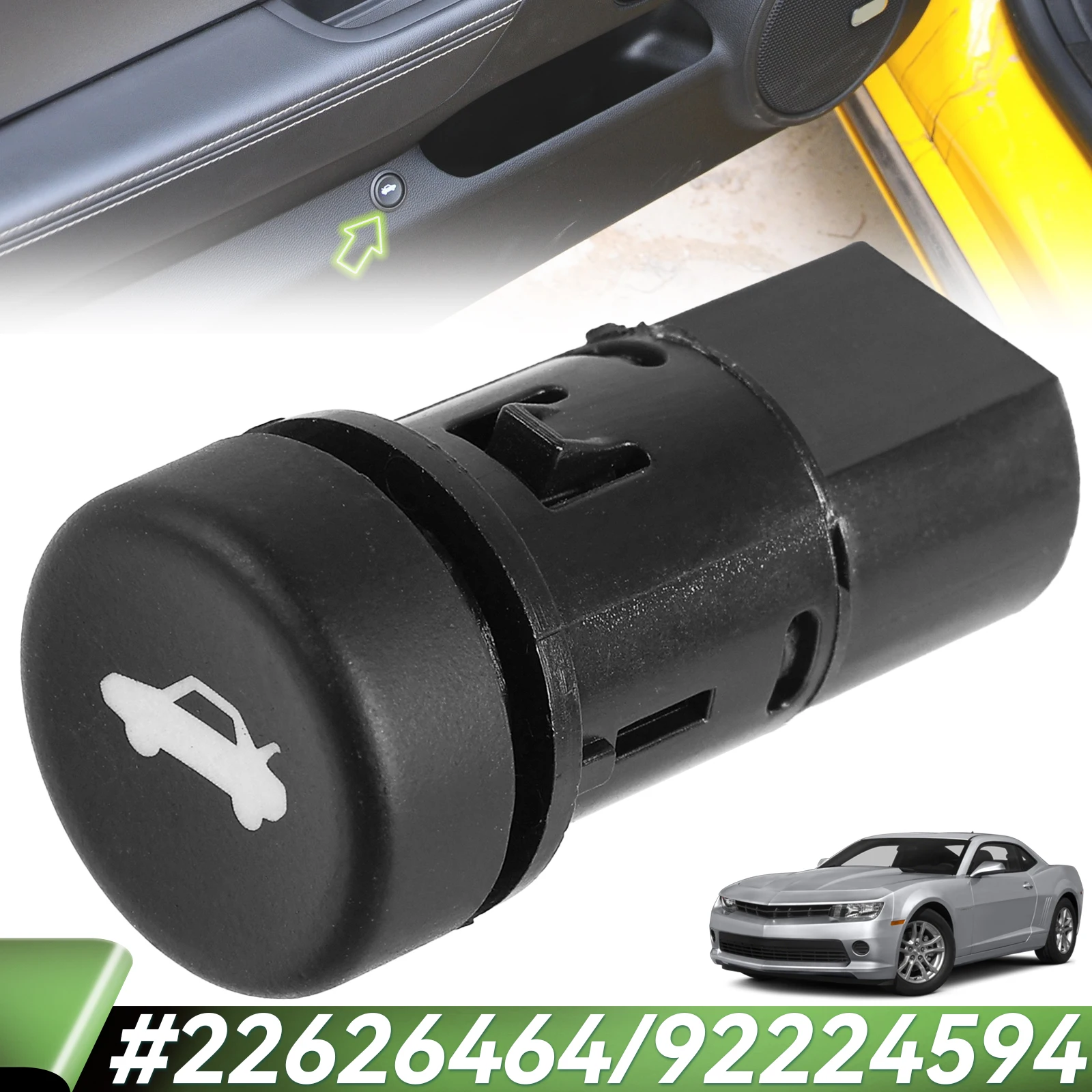 Interruptor de botón de bloqueo de liberación de maletero trasero apto para Chevrolet Camaro 2010-2015 Cobalt Pontiac Solstice G5 Saturn Sky 92224594 22626464