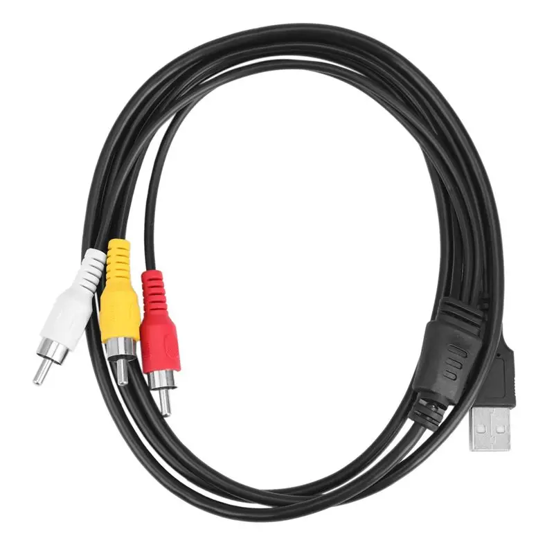B76B 2X 3 RCA to USB Cable for Viewing for Images Videos from Camcorder on USB-Enabled TV PC