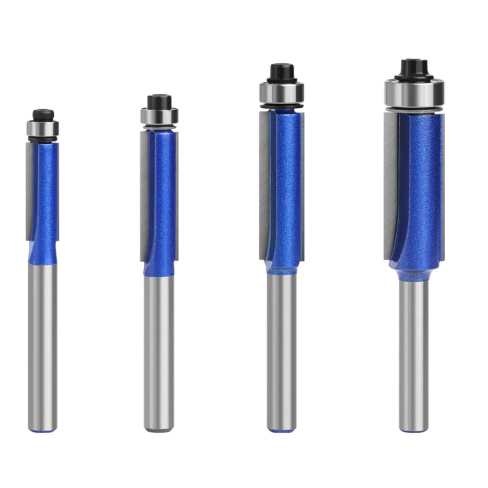 6mm Shank Trim Router Bit With Bearing For Wood Template Pattern Bit Cleaning Engraving Woodworking Milling Trimming Cutter