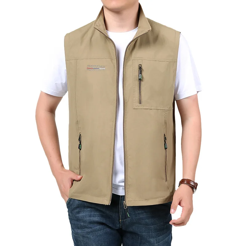 Multi-pocket Vest Men's Quick-drying Thin Spring and Autumn Leisure Photography Fishing Outdoor Tooling Middle