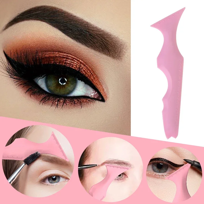 Silikon-Eyeliner-Lineal, Make-up-Schablonen, Make-up-Vorlage für Flügelspitzen, Mascara-Zeichnung, Lippenstift, multifunktionale Make-up-Hilfsmittel