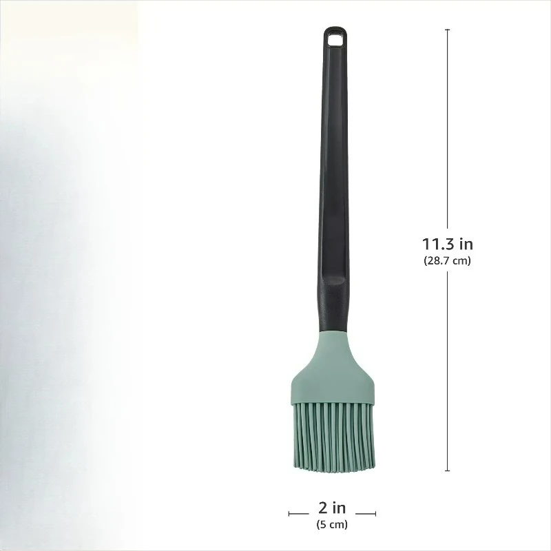 Professional Silicone Basting Brush with Plastic Handle Sage Green