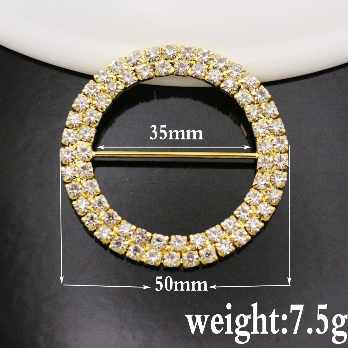 10pc 50MM Round Stunning Clear Rhinestone Metal Buckles brass Buckle Invitation card Decoration Belts /Bags/Wedding Decoration